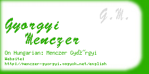 gyorgyi menczer business card